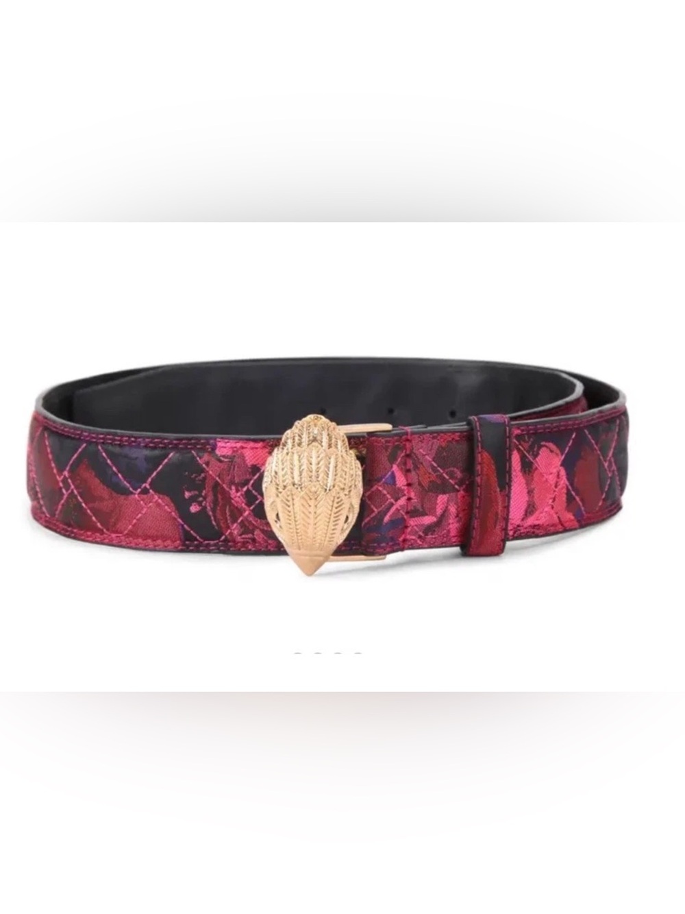 Kurt Geiger London Jacquard Kensington 38 Belt Fuchsia Multicolored Sz S/M NWT